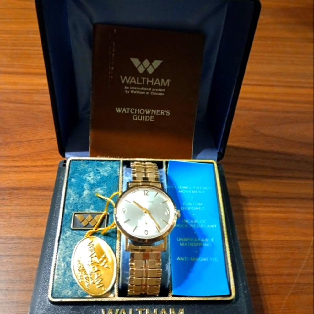 1957 Waltham Men's -French Movement-Self Winding - Incabloc -Pristine Condition